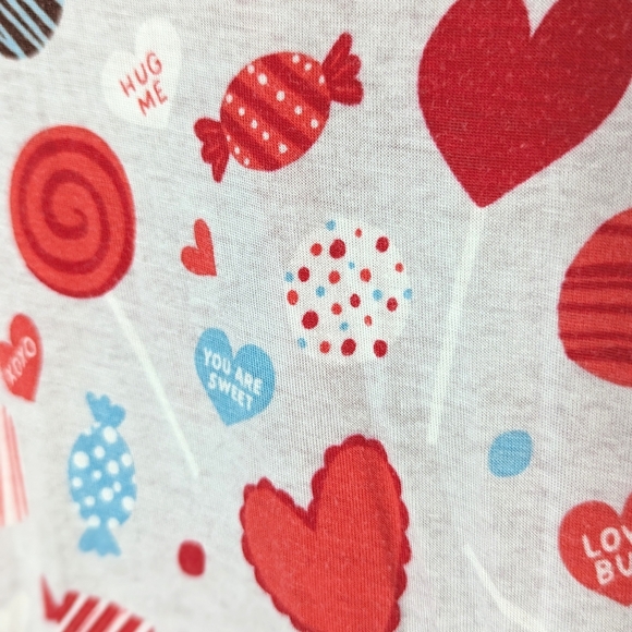 Little Sleepies 12-18 months Gray Sweet Valentine Hearts Bamboo Zippy VGUC - Picture 5 of 9